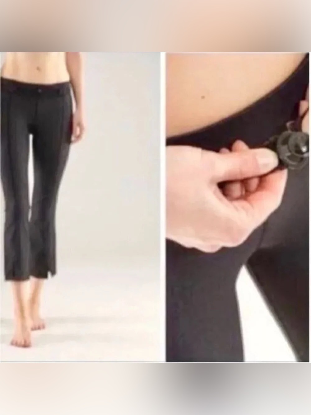 GUC Lululemon *RARE* Belt It Out Crop *Black Denim (US *6)